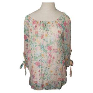 CT1530 Angela Moda Made in Italy Floral Blouse M
